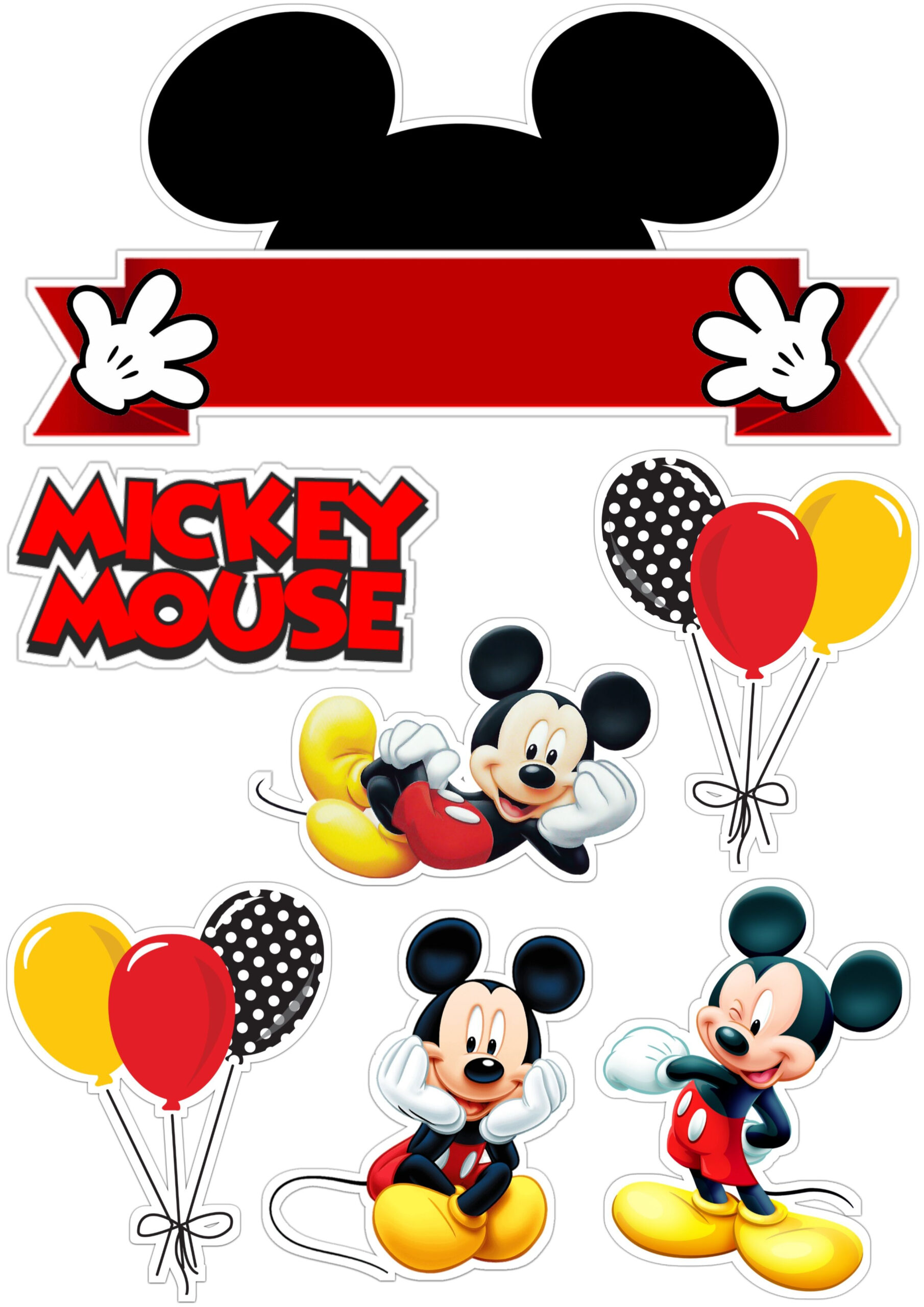 13 Best Mickey Mouse Cake Topper Ideas | Mickey Mouse Cake, Mickey inside Free Printable Mickey Mouse Cake Topper Printable