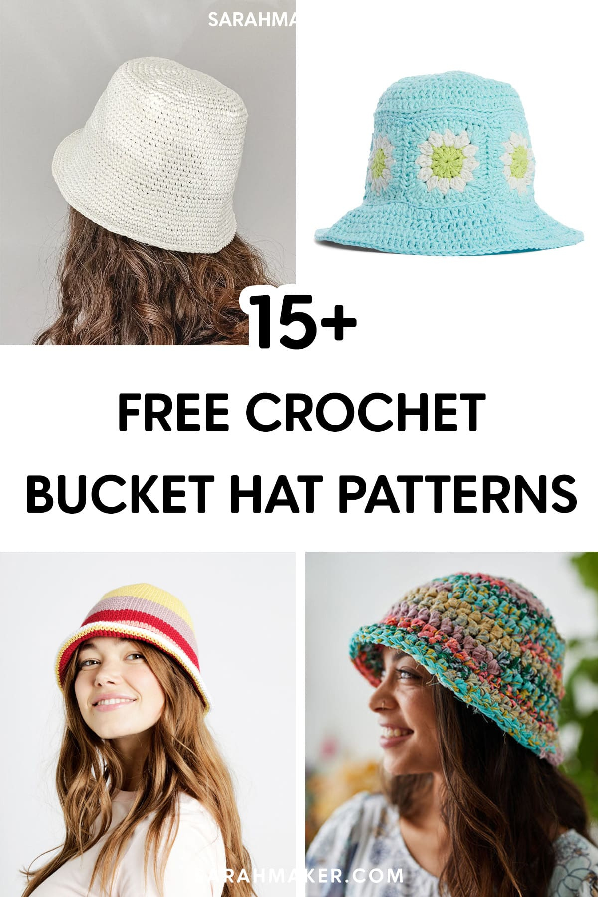 15 Free Crochet Bucket Hat Patterns - Sarah Maker with Free Printable Crochet Bucket Hat Pattern