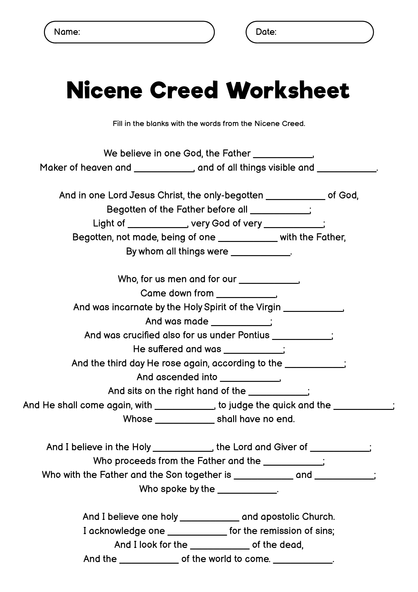 16 Prayer Handouts Worksheet - Free Pdf At Worksheeto regarding Free Catholic Printable Worksheets