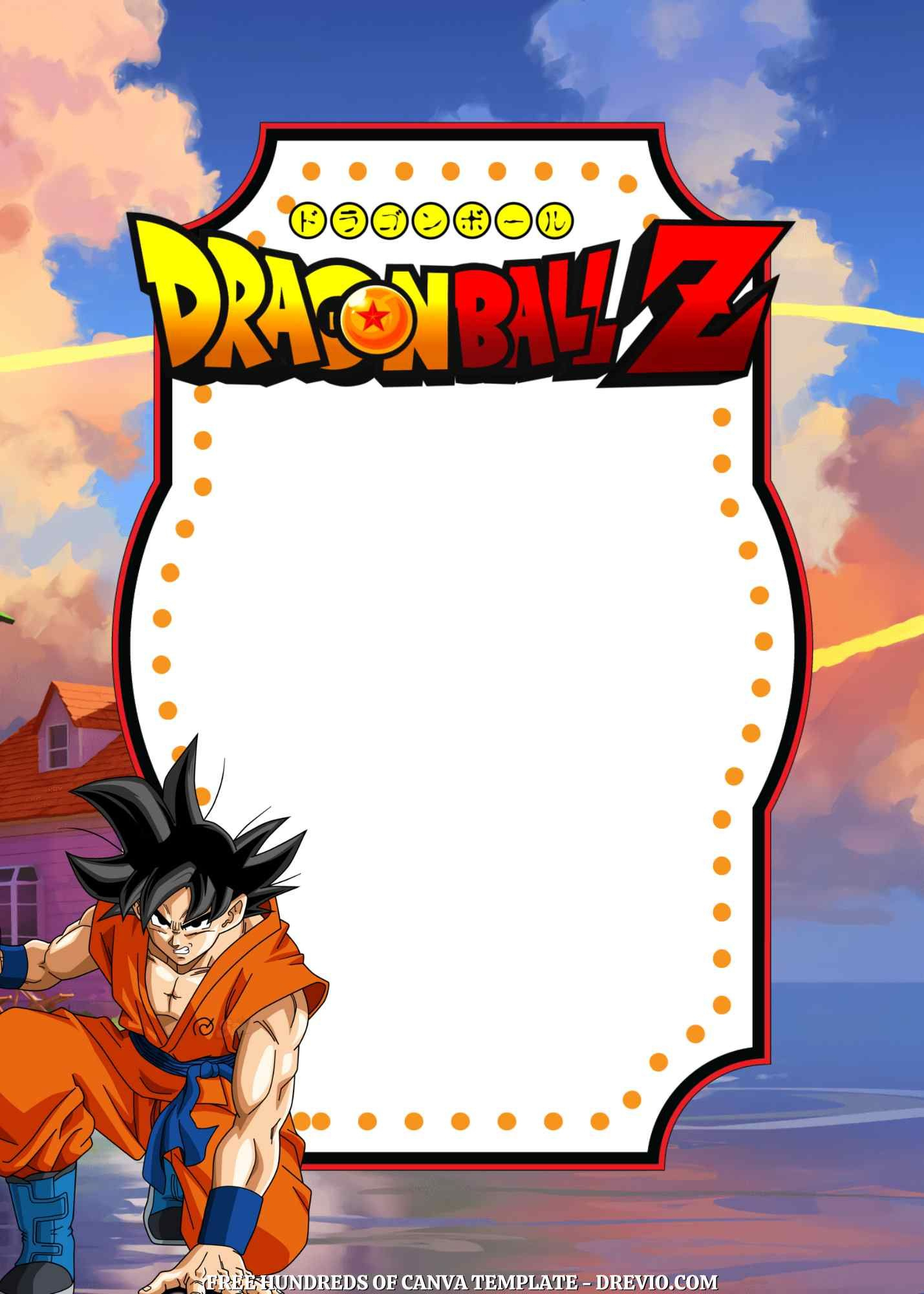 18+ Dragon Ball Z Canva Birthday Invitation Templates with regard to Free Printable Dragon Ball Z Invitation Template