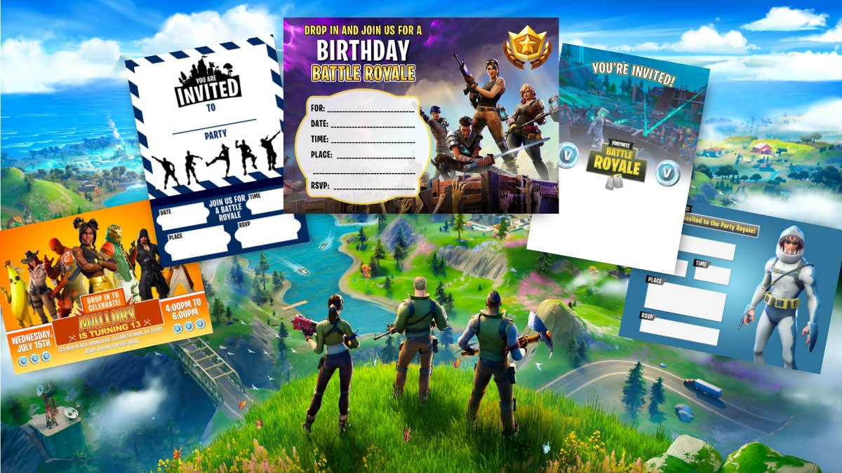 18 Free Printable Fortnite Invitations For Birthdays And More for Downloadable Free Printable Fortnite Invitations