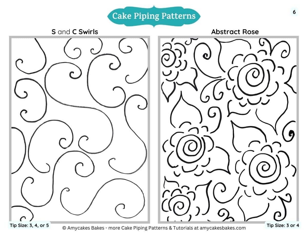 18 Pro Cake Decorating Piping Patterns + Free Practice Templates with regard to Template Free Printable Icing Practice Sheets