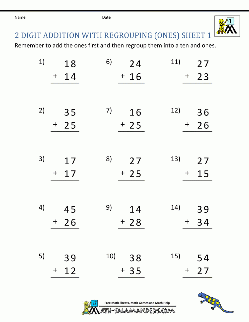 2 Digit Addition Worksheets inside Column Addition With Pictures Worksheet