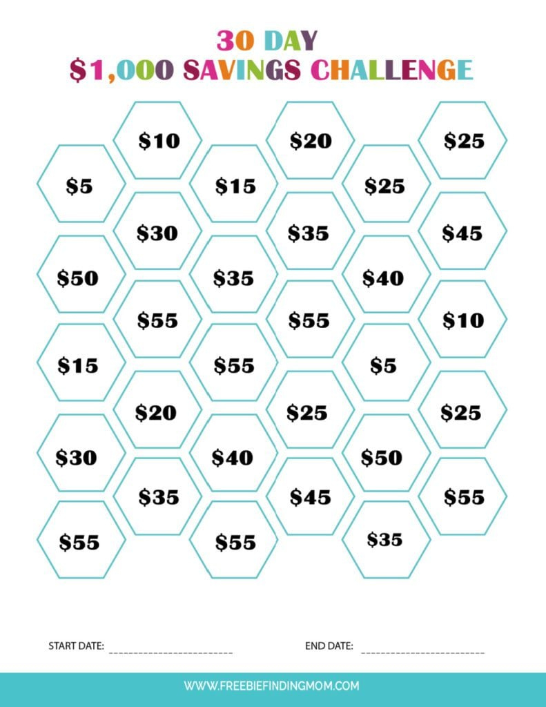 2 Printable Money Saving Challenges throughout Free Printable Saving Challenges