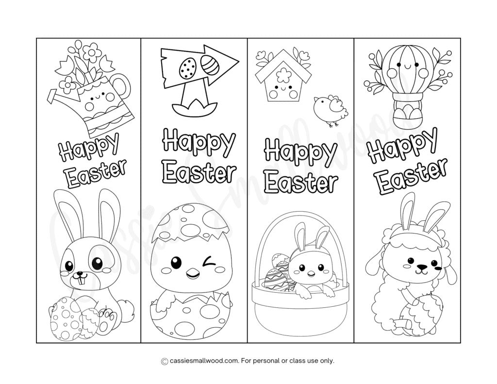 20 Cute Easter Bookmarks (Free Printables!) - Cassie Smallwood pertaining to Free Printable Easter Bookmarks
