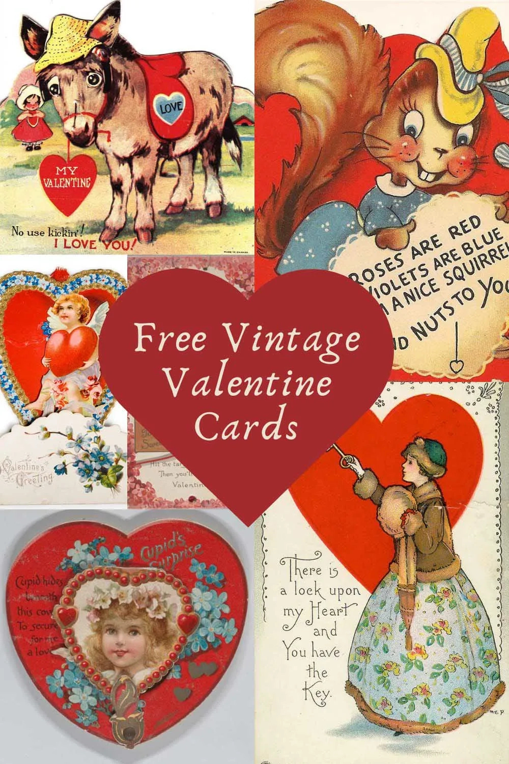 20 Free Printable Vintage Valentine Cards And Postcards - Picture intended for Free Vintage Valentine Printables