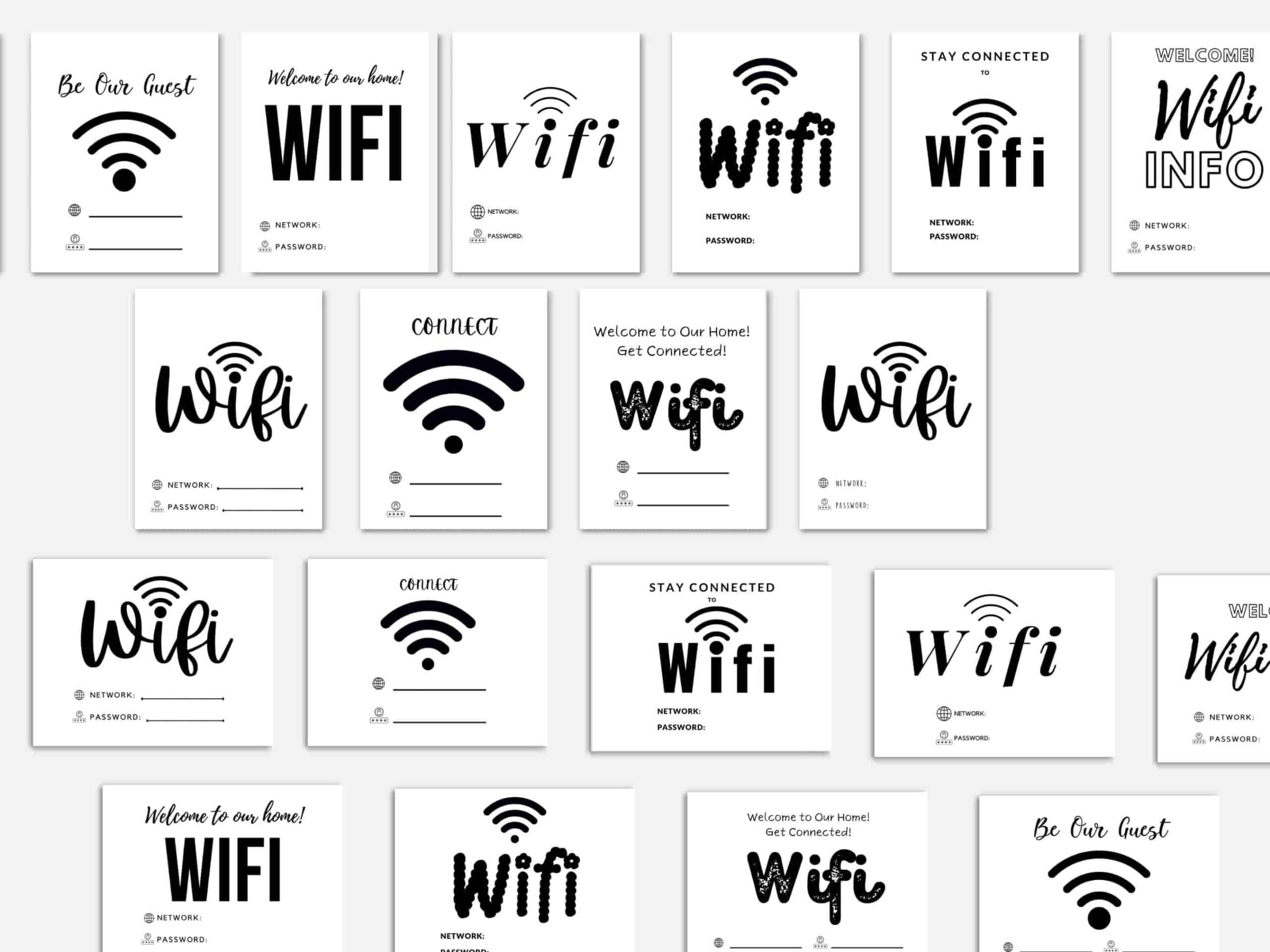 20 Free Printable Wifi Password Sign Templates For Guests ⋆ Love throughout Wifi Password Printable 4x6 Free