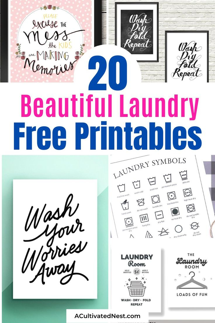 20 Pretty Free Laundry Room Printables- A Cultivated Nest regarding Free Printables For Laundry Room