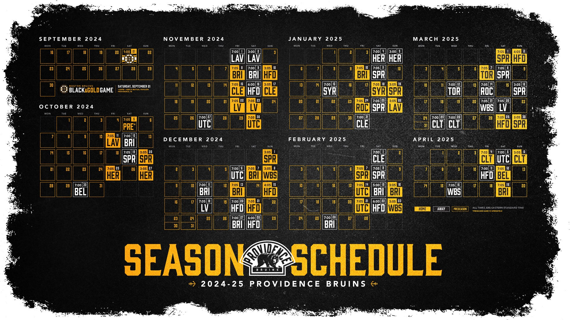 2024-25 Season Schedule | Providence Bruins regarding Boston Bruins Schedule 2025 24 Printable Free