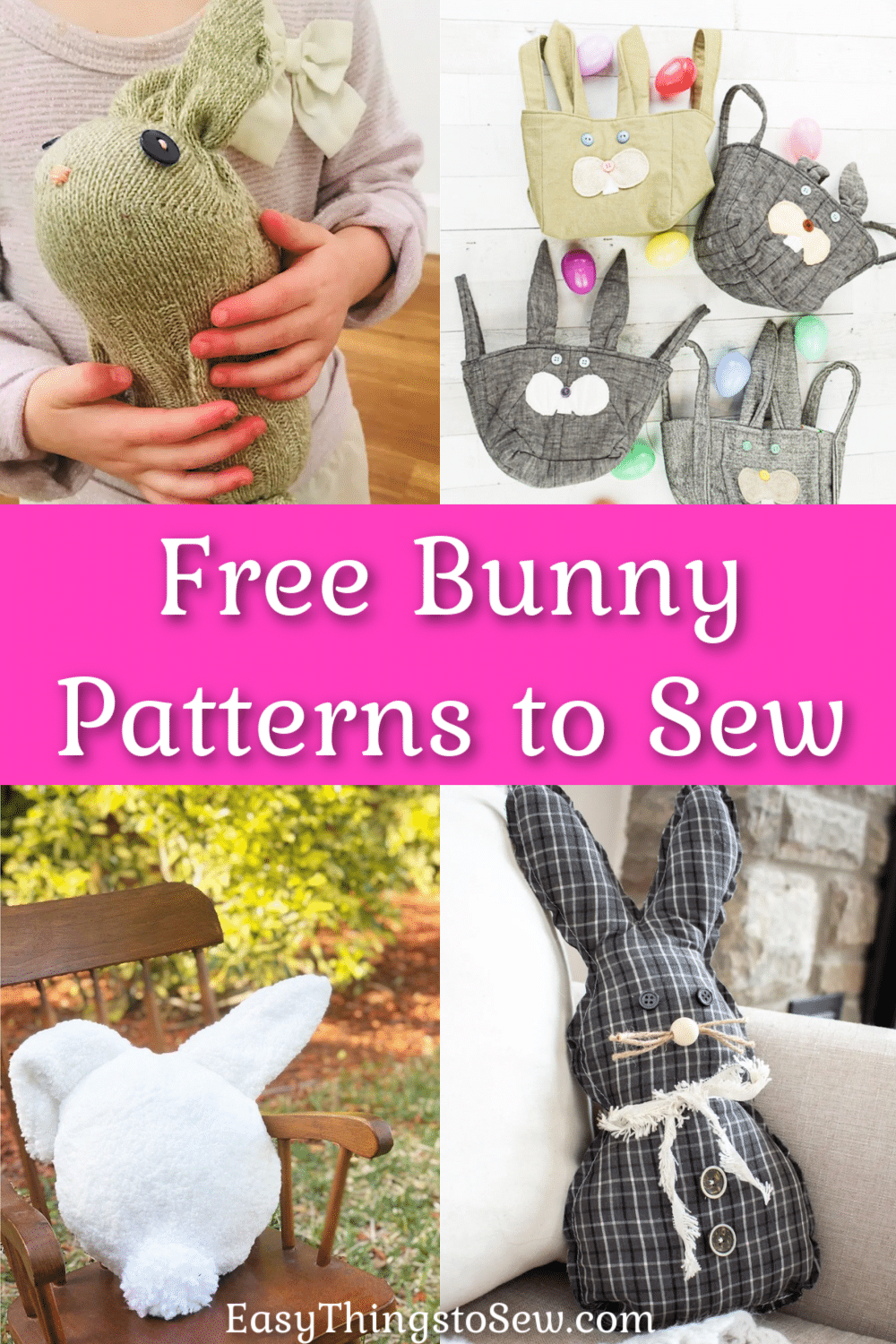 21 Free Bunny Sewing Patterns: Simple Easter Craft Tutorials throughout Bunny Sewing Patterns Printables Free