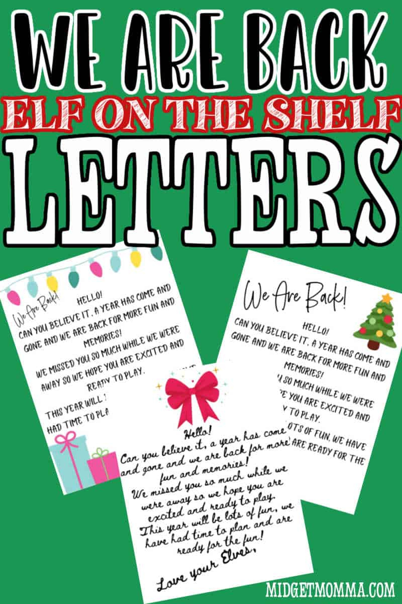 21 Free &amp;quot;We Are Back&amp;quot; Elf On The Shelf Arrival Letters Printables for Elf Is Back Letter Printable Free