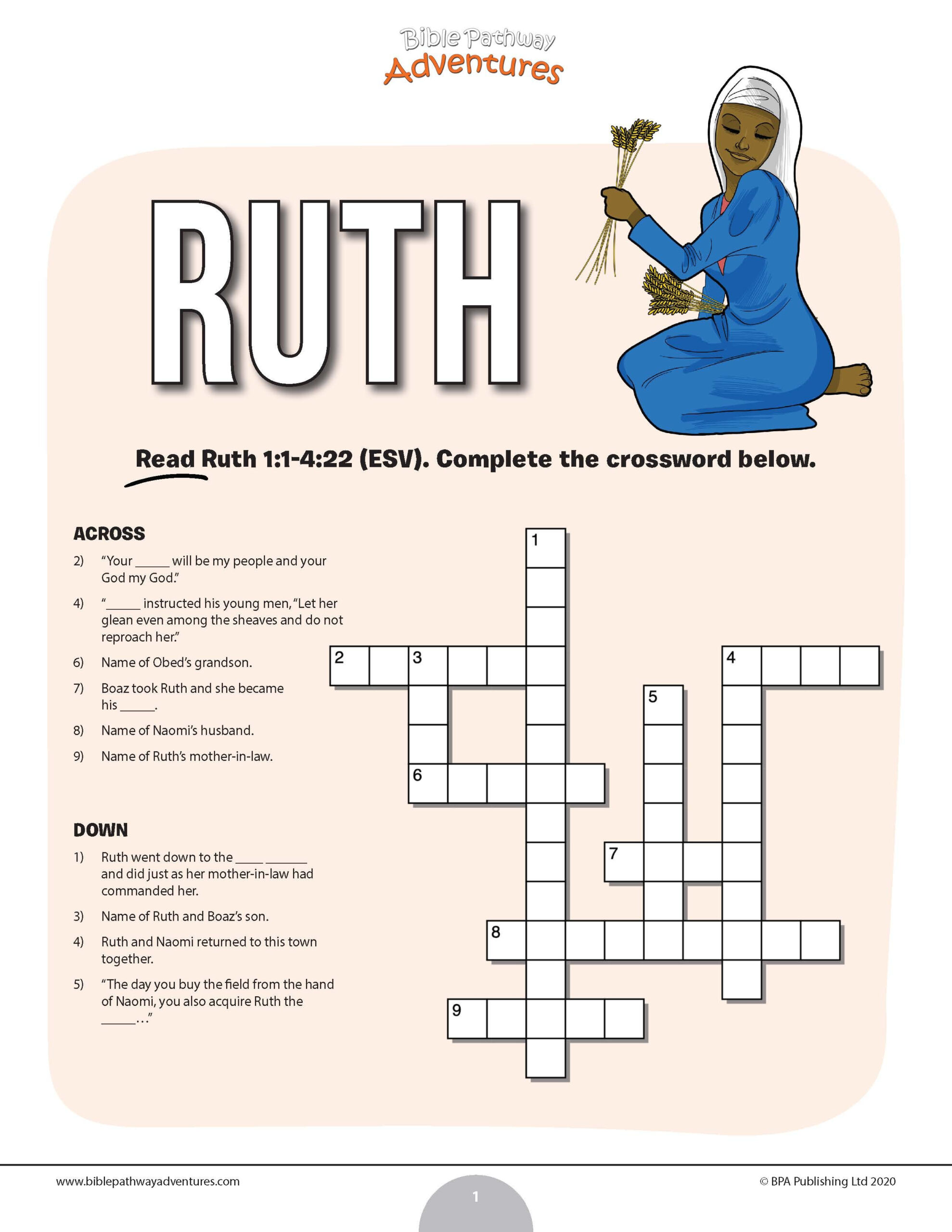 230 Bible Crossword Puzzles For Kids Ideas In 2025 | Bible for Printable Bible Crossword