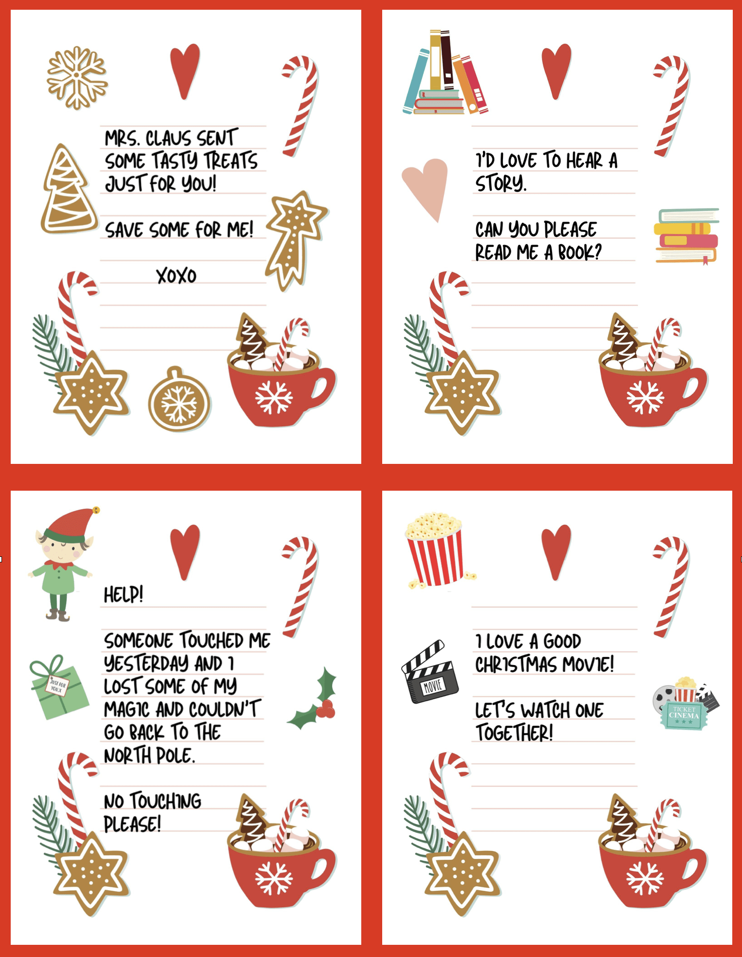 24 Free Elf On The Shelf Notes Printables - Make Life Lovely in Elf On The Shelf Printable Note Cards Free