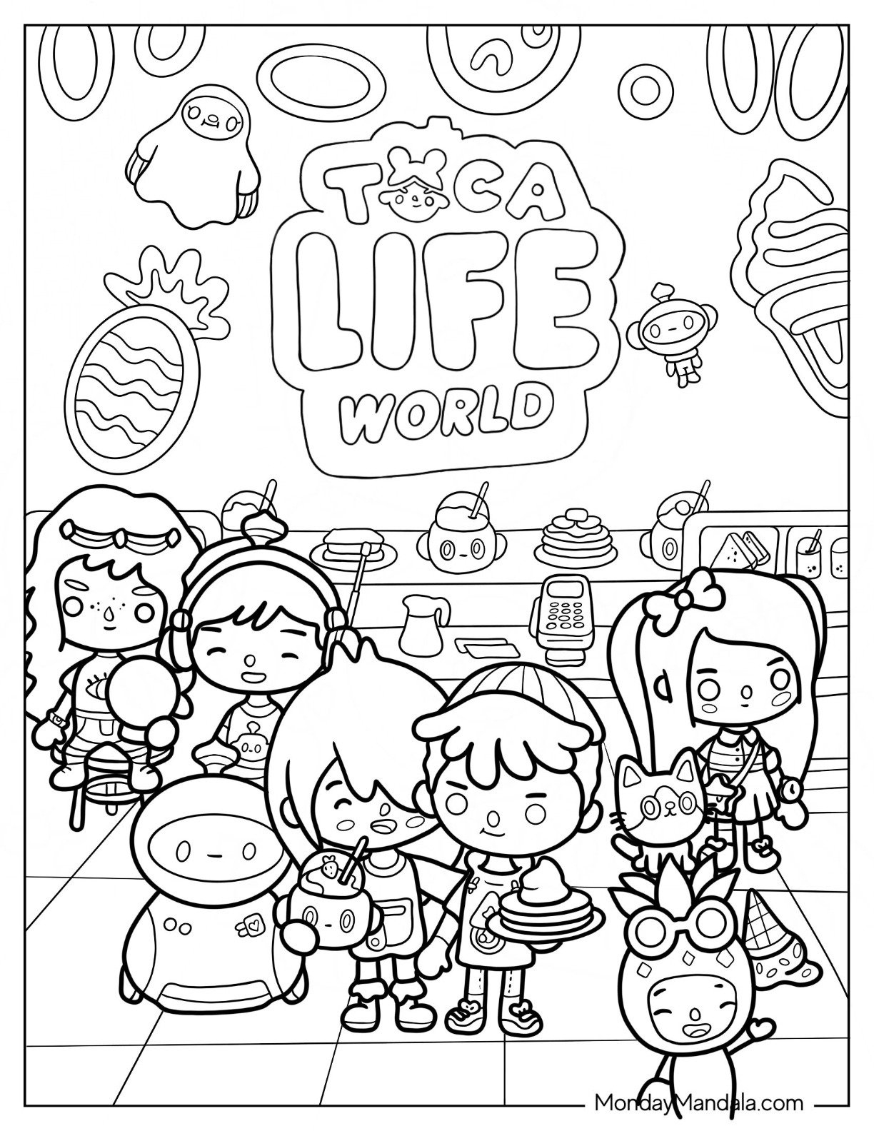 24 Toca Boca Coloring Pages (Free Pdf Printables) in Toca Boca Free Printables
