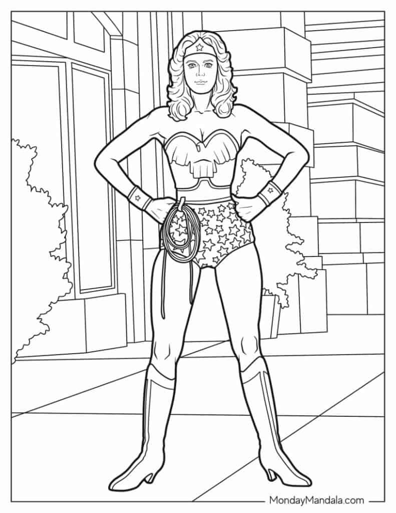 24 Wonder Woman Coloring Pages (Free Pdf Printables) in Wonder Woman Free Printables