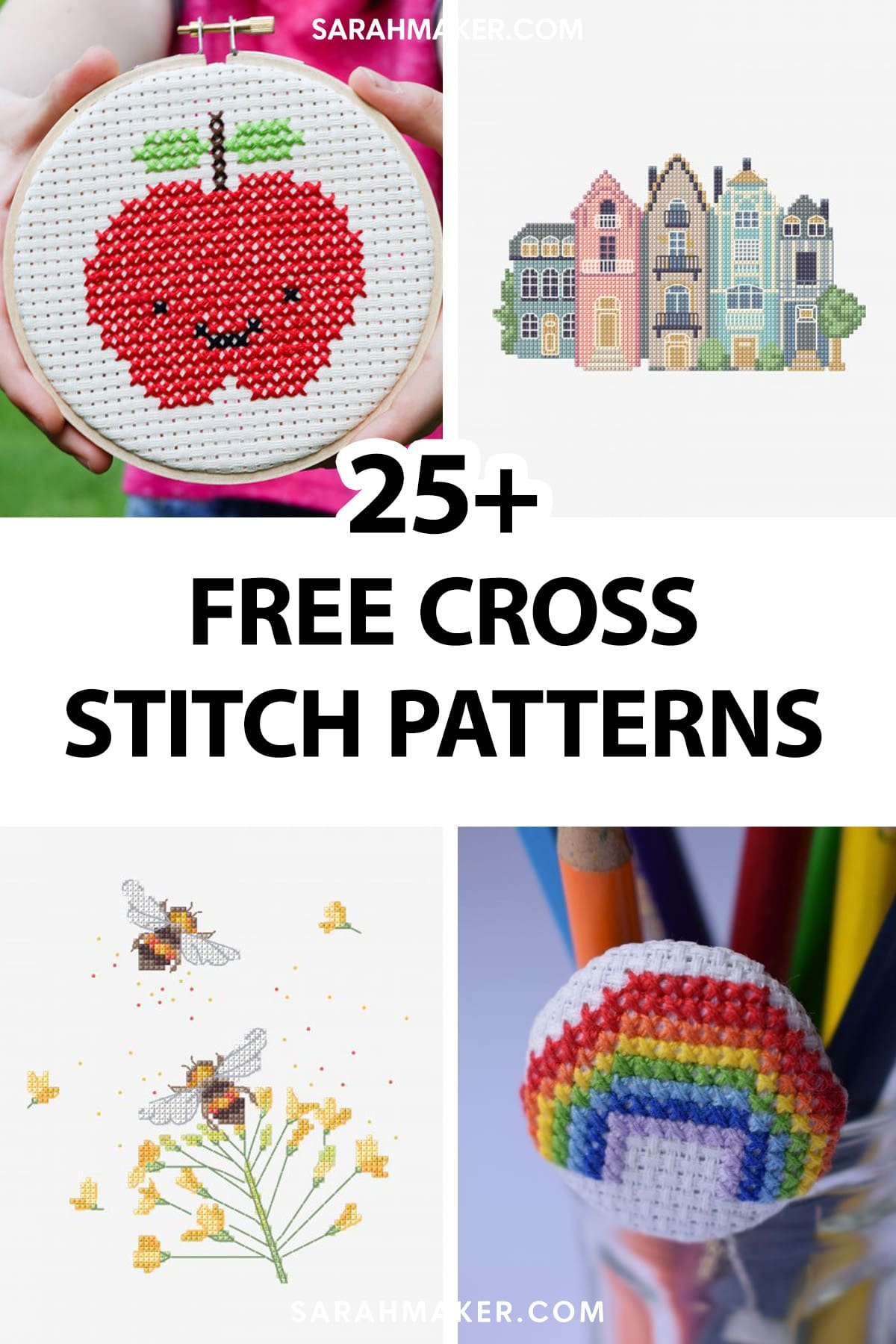25 Free Cross Stitch Patterns For All Skill Levels - Sarah Maker with regard to Free Printable Cross Stitch Charts