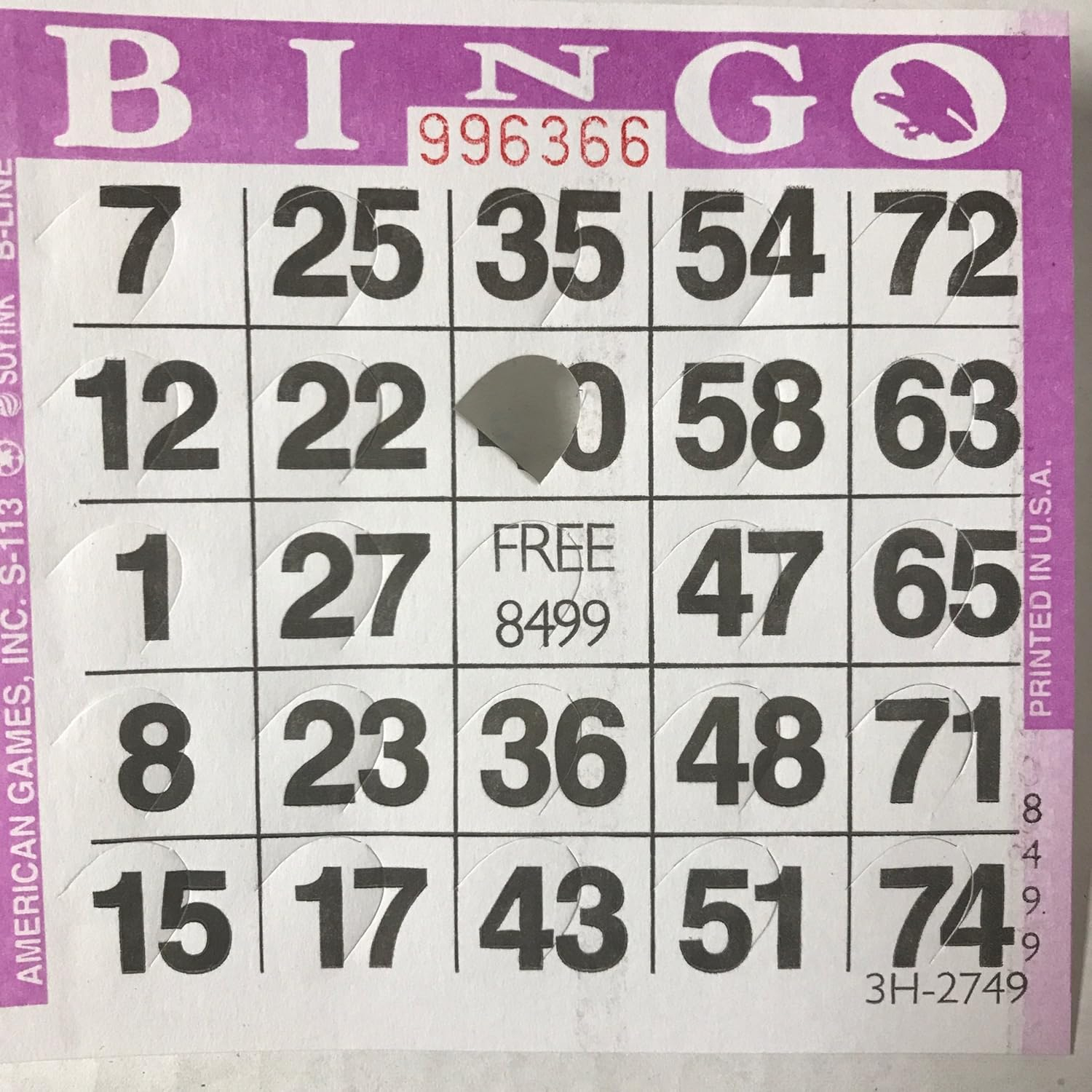 250 Ct American Games Punchout Bingo Cards In Nigeria | Ubuy inside Bingo Push Out Cards