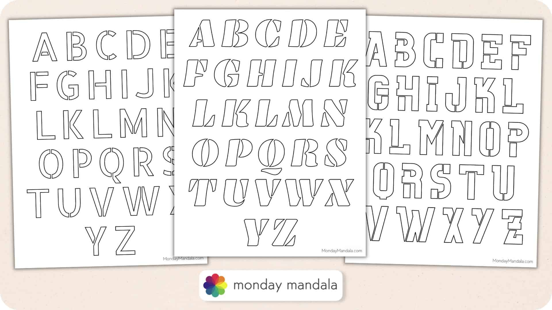 250 Letter &amp;amp; Number Stencils (Free Pdf Printables) inside 8 Inch Letter Stencils Printable Free