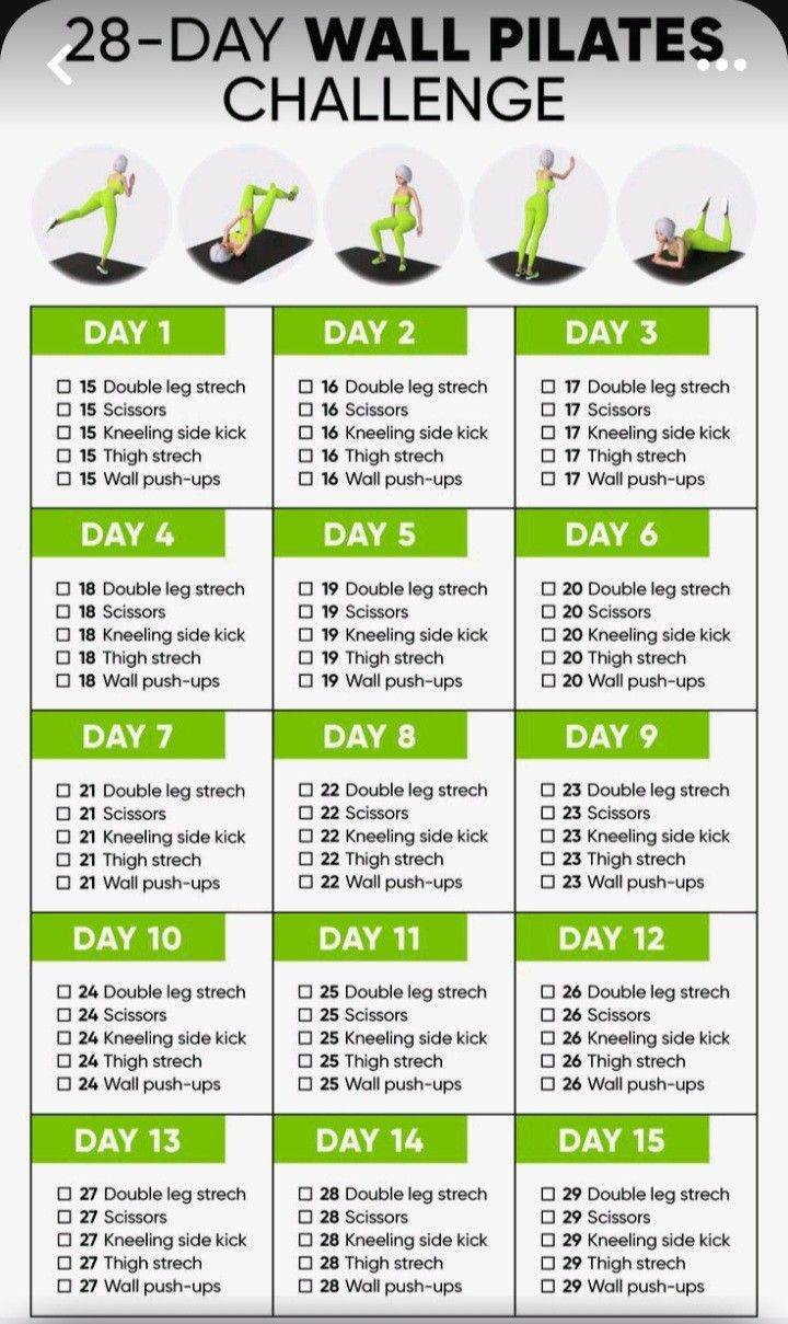 28 Day Wall Pilates Challenge: Strengthen, Tone, Transform! inside Wall Pilates Challenge Free Printable