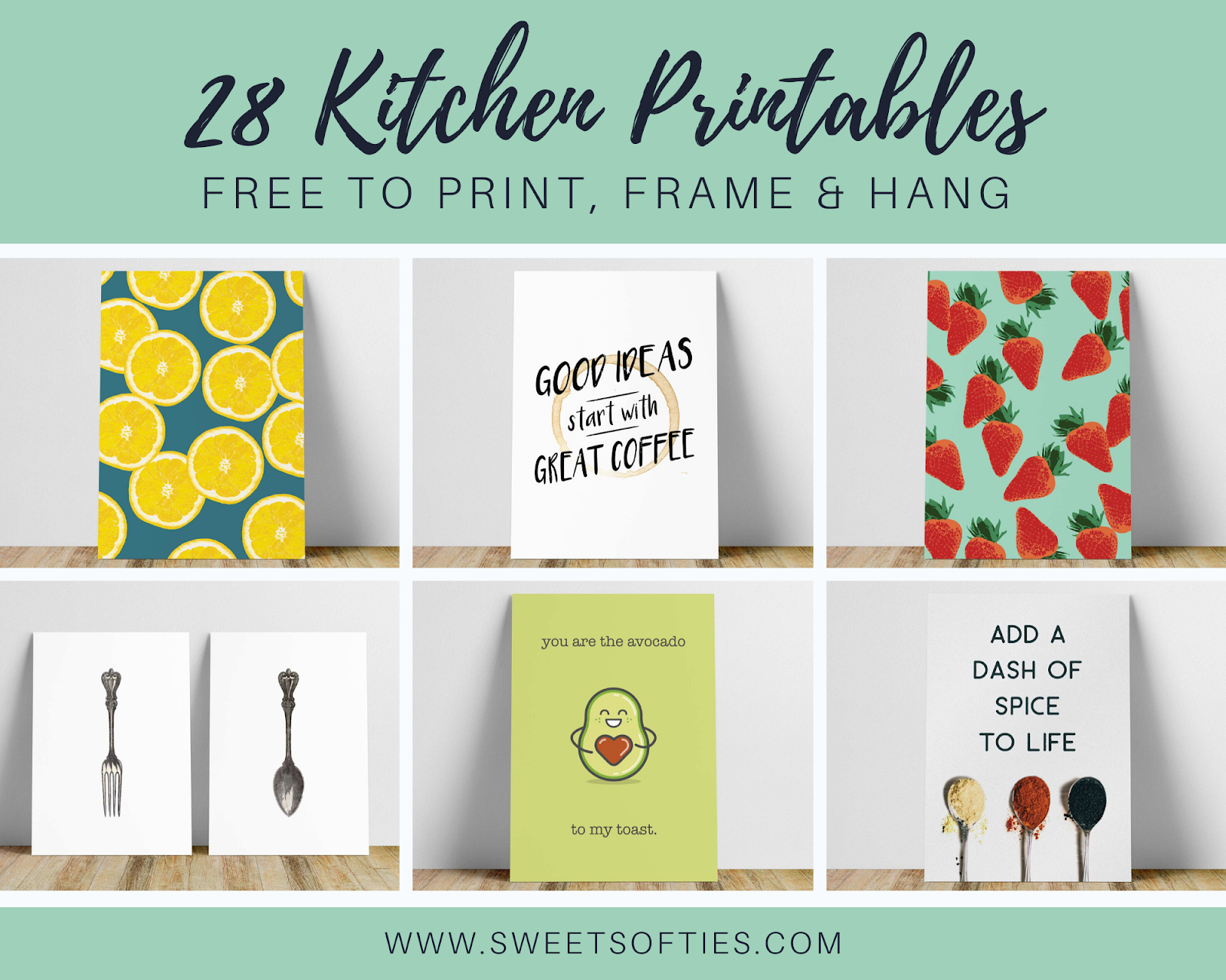 28 Free Kitchen Printables - Sweet Softies throughout Kitchen Printables Free to Download