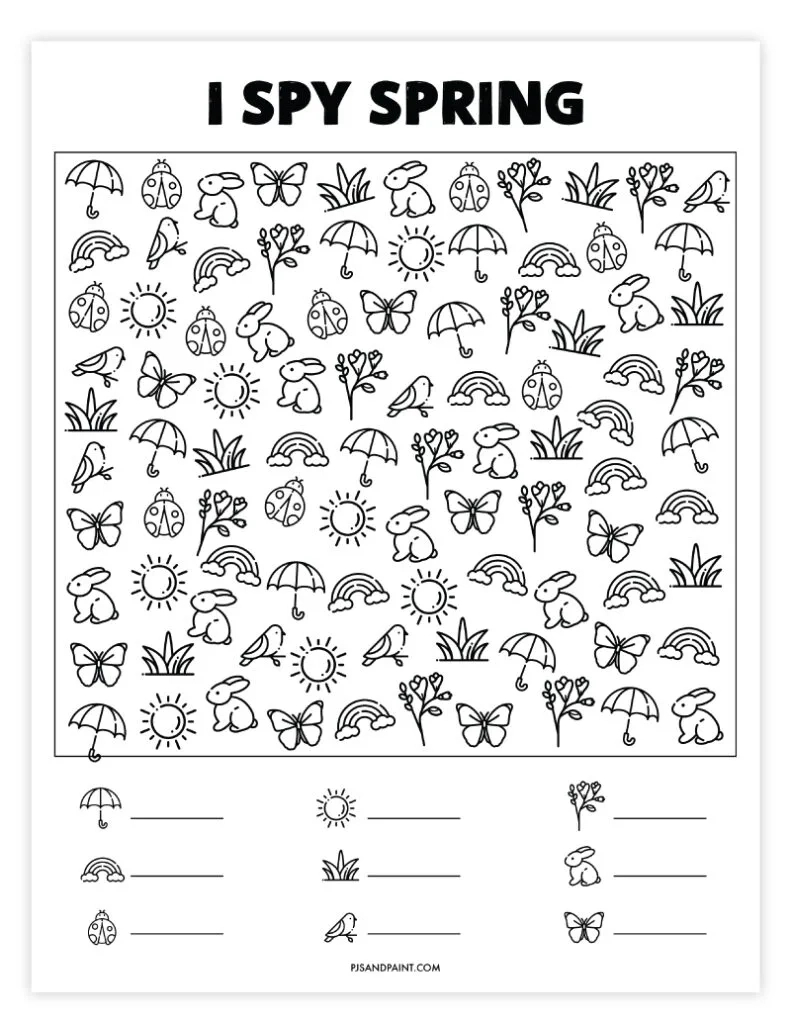 28 Free Printable I Spy Games - Pjs And Paint regarding Free Printable Spy Activities