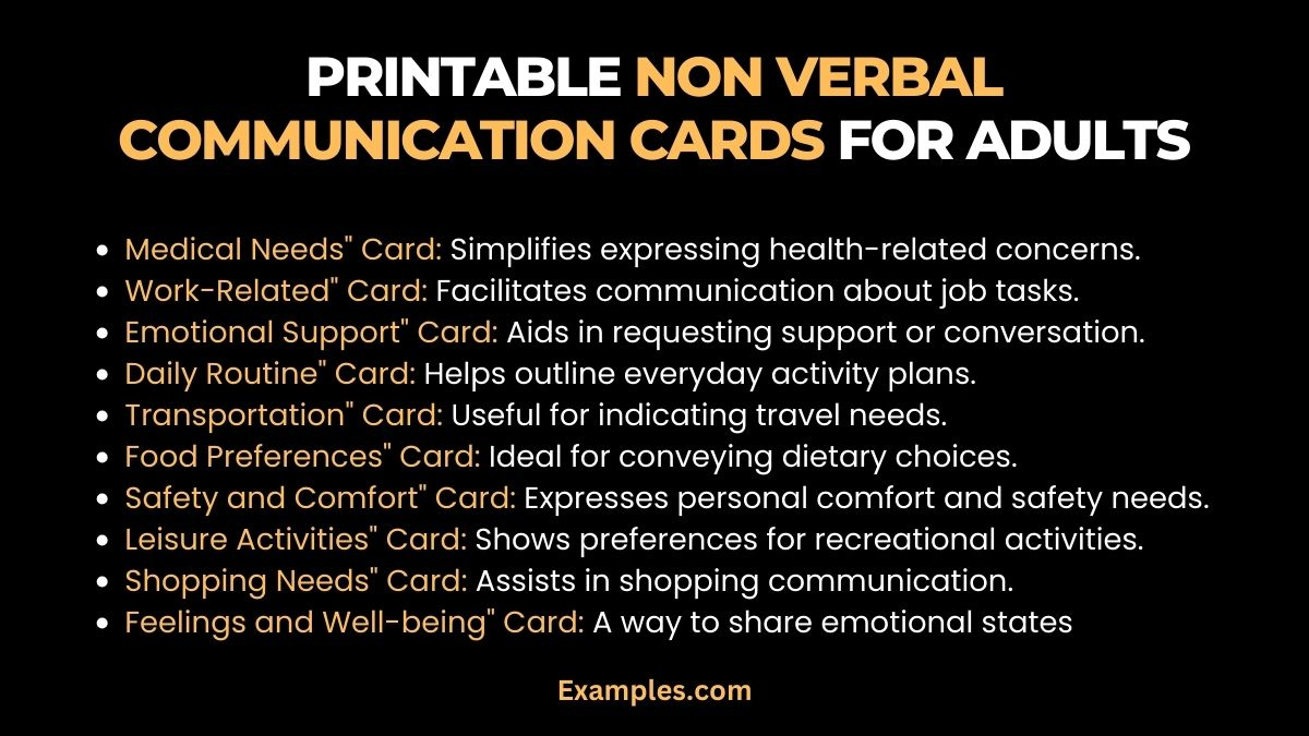 29+ Nonverbal Communication Cards Examples inside Free Printable Non Verbal Communication Cards For Adults