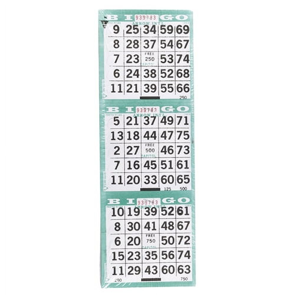 3 On Pushout Bingo Paper Cards - Aquamarine - 250 Sheets - Walmart inside Bingo Push Out Cards