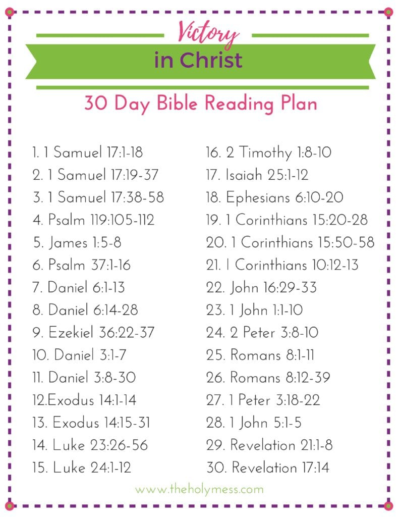 30 Day Bible Reading Plans: 25+ Free Collections To Guide You in Printable 30 Day Bible Reading Plan