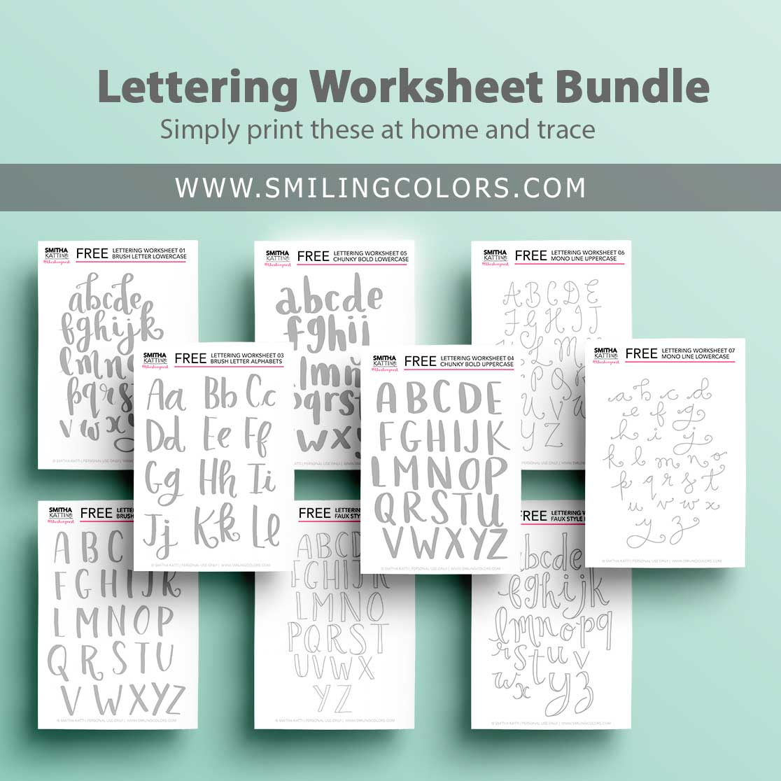 30+ Free Lettering Worksheets: Print &amp;amp; Start Practicing! within Free Printable Lettering Worksheets
