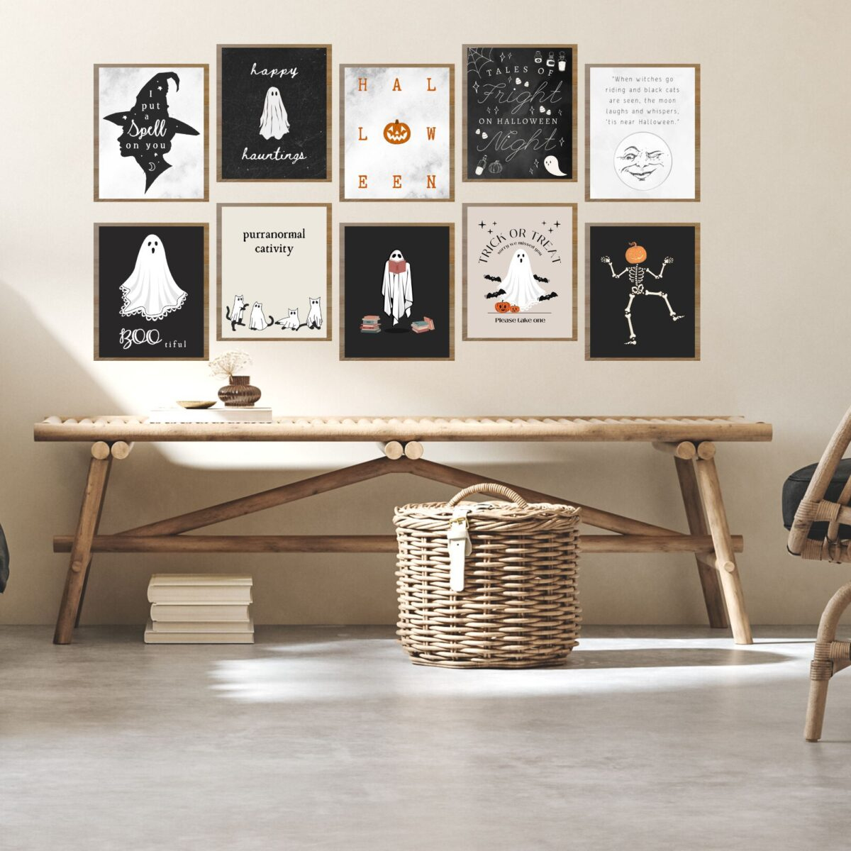 32 Printable Halloween Decorations throughout Printable Halloween Wall Art