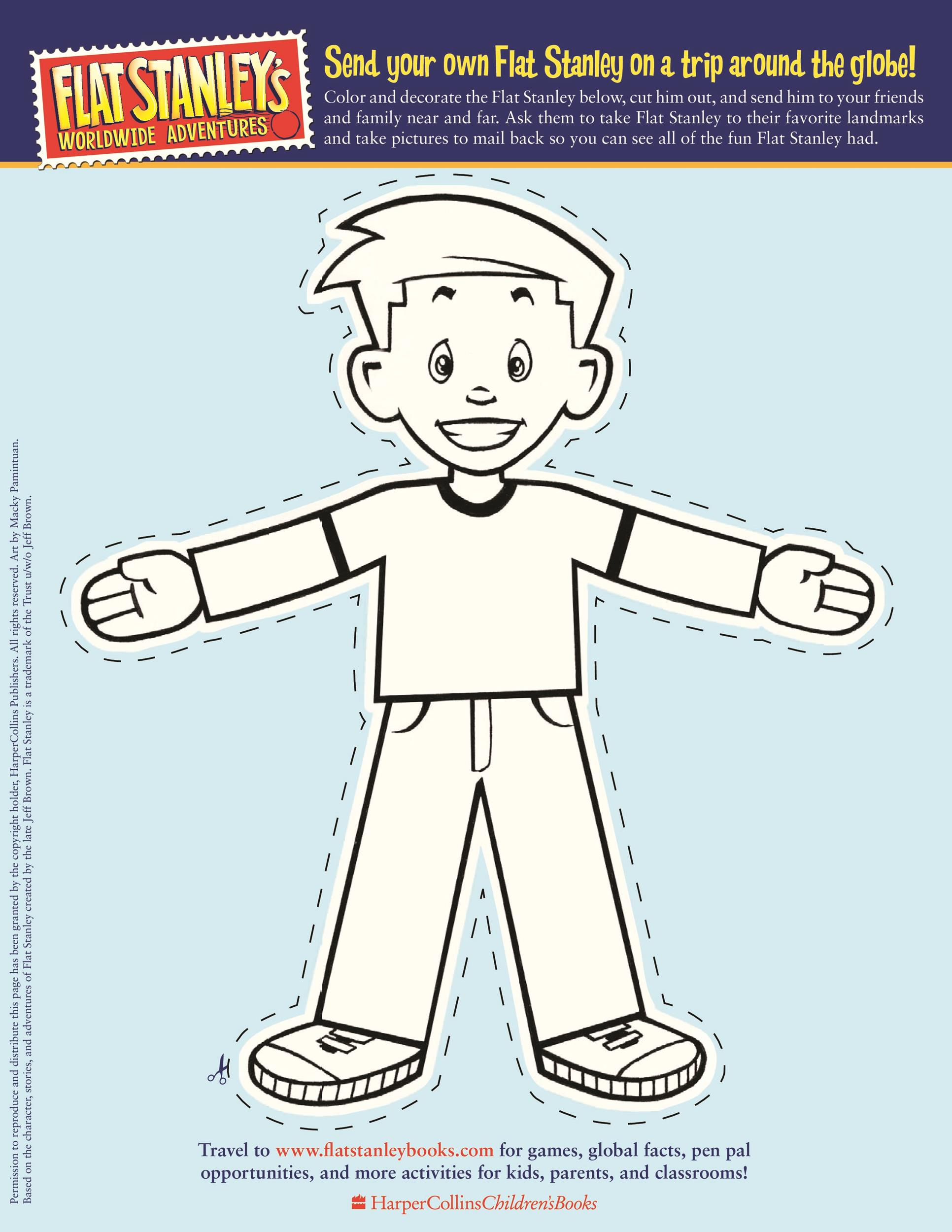 37 Flat Stanley Templates &amp;amp; Letter Examples ᐅ Templatelab throughout Free Printable Flat Stanley Template