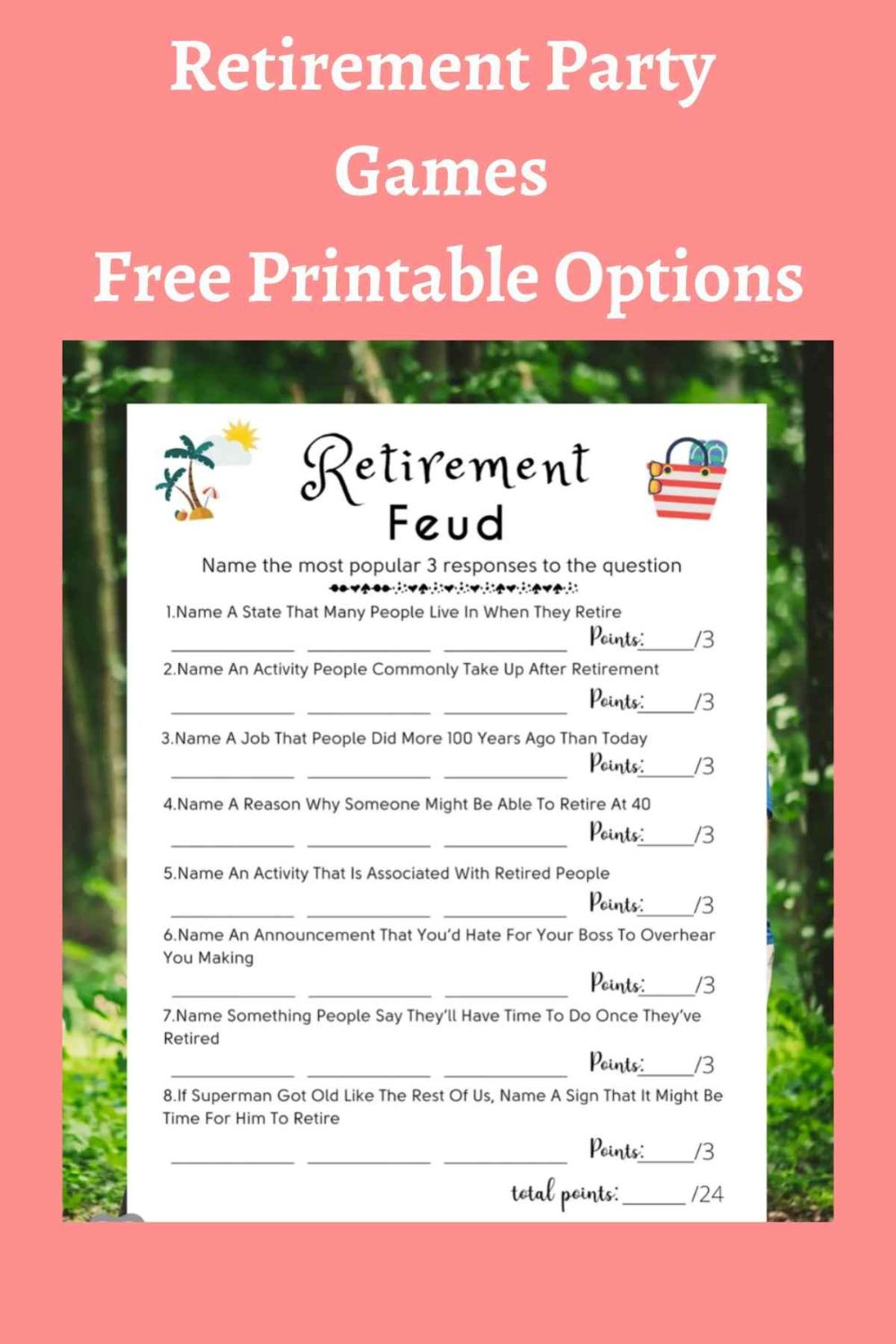 37 Retirement Party Games Free Printable Options - Fun Party Pop in Free Printable Retirement Party Games