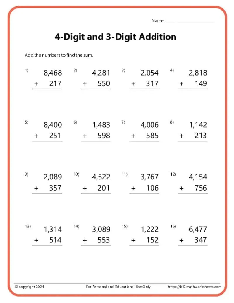 3Rd Grade Addition Worksheets throughout Free Printable Worksheets For 3rd Grade