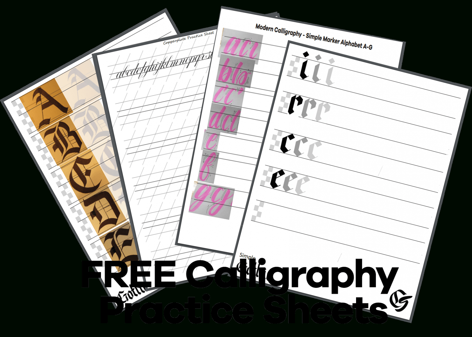 4 Free Printable Calligraphy Practice Sheets (Pdf Download intended for Modern Calligraphy Practice Sheets Printable Free