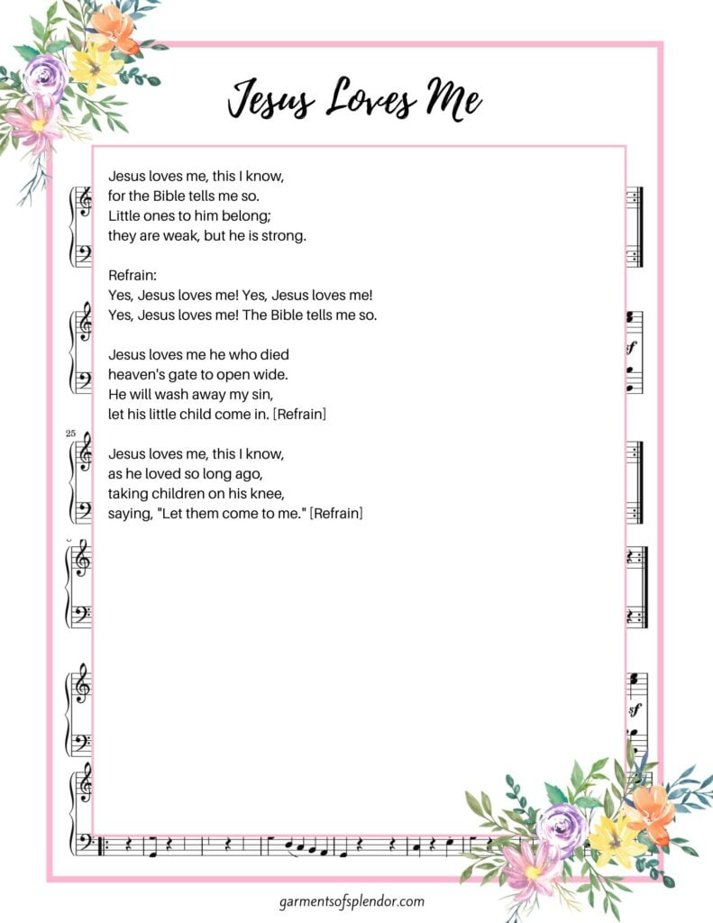 40 Beautiful Easter Hymns (With Free Printable Lyrics) - intended for Oh How I Love Jesus Lyrics Printable