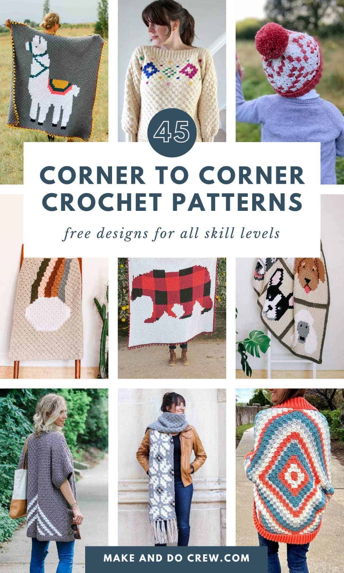 45 Free C2C Crochet Patterns: Blankets, Sweaters + Beyond within Printable C2c Patterns Free