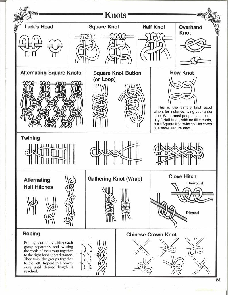 47 Ideas | Vintage Macrame Patterns, Macrame Knots Tutorial, Small throughout Free Printable Macrame Knots