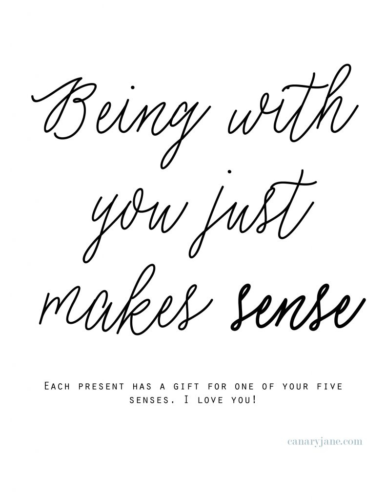 5 Senses Valentine Gift + Free Printable Tags – Canary Jane with Pdf Free Printable 5 Senses Printable Tags