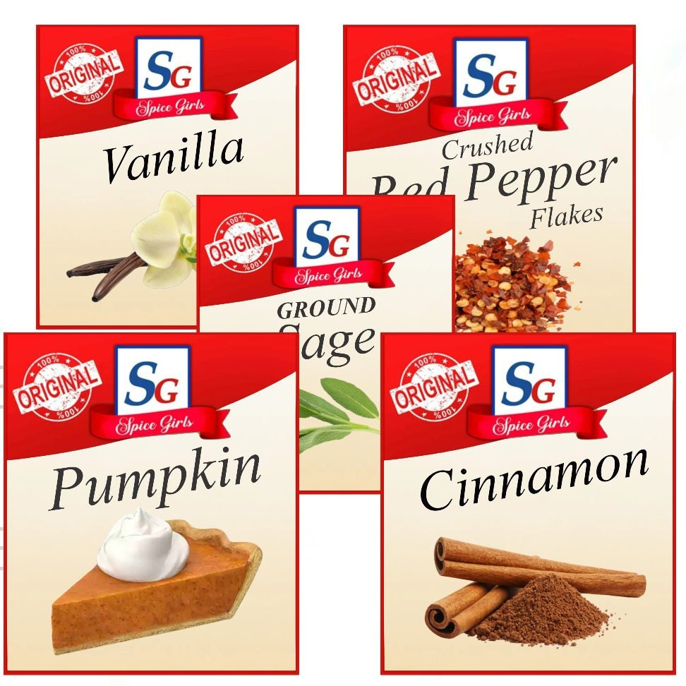 5 Spice Labels, Sublimation, Design For Group Costume - Etsy within Downloadable Free Printable Mccormick Spice Labels
