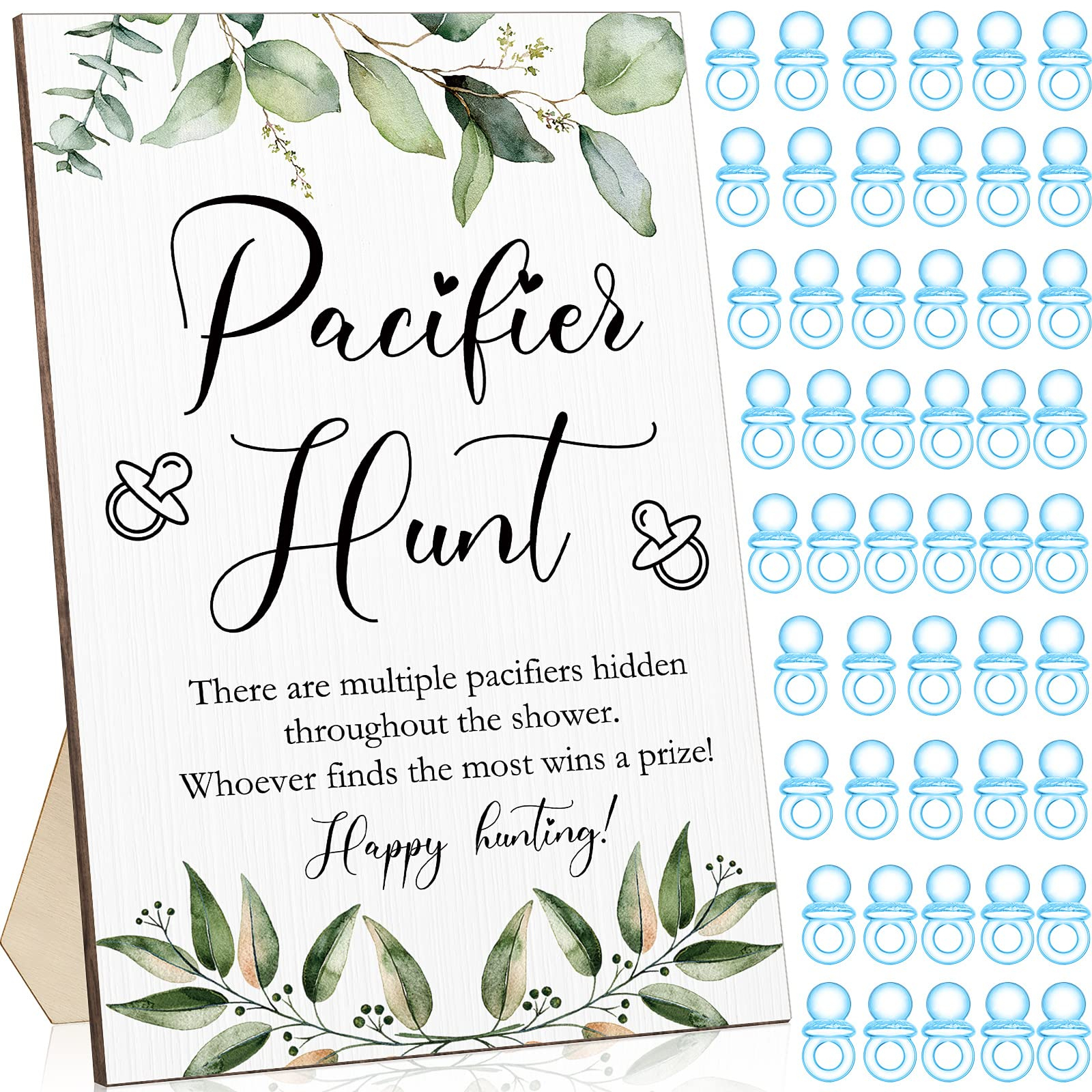 51 Pcs Cool Baby Shower Games &amp;amp; 50 Acrylic Pacifiers Set - Gender throughout Pacifier Hunt Free Printable
