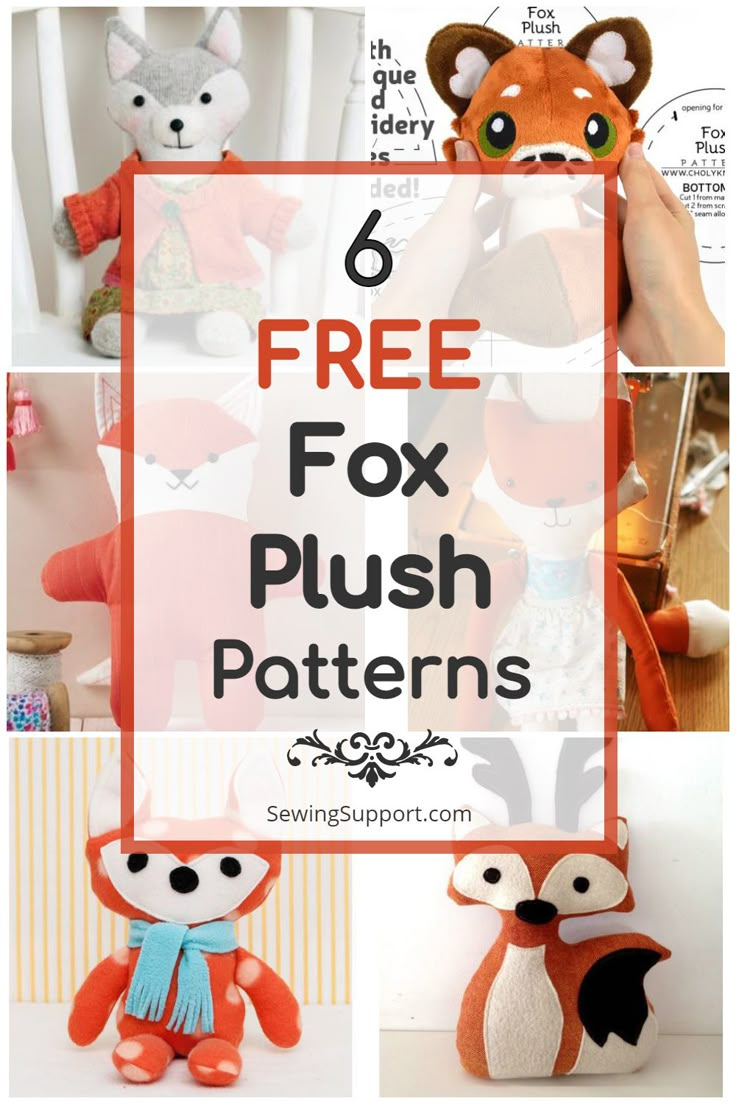 6 Free Fox Stuffed Animal Patterns regarding Printable Free Fox Sewing Pattern