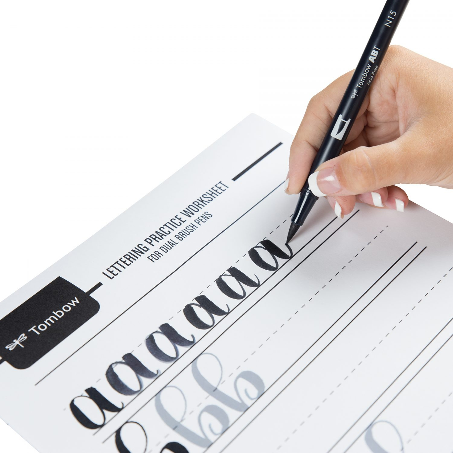 6 Resources For Free Lettering Worksheets - Tombow Usa Blog with Free Printable Hand Lettering Practice Sheets