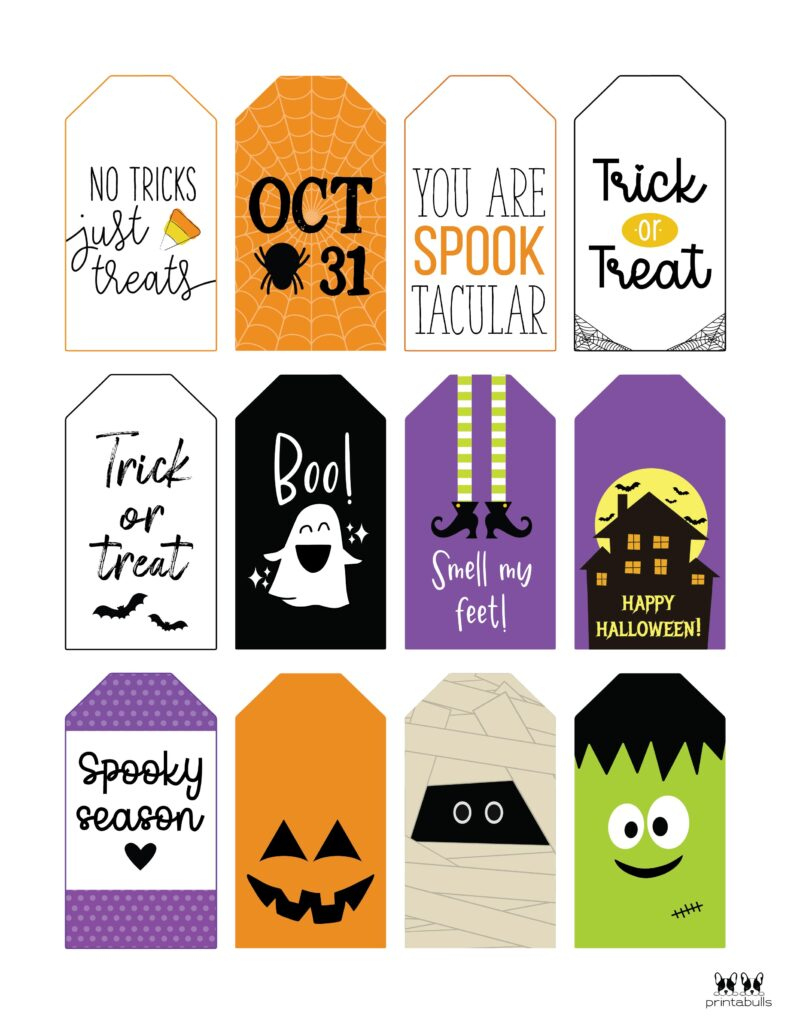 60 Free Printable Halloween Tags | Printabulls with Free Printable Printable Halloween Tags For Goodie Bags