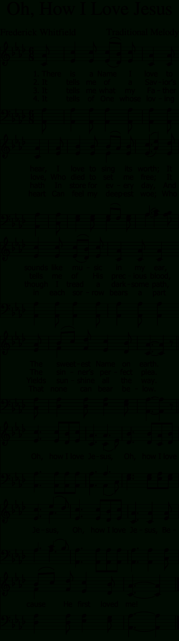 6081: Oh, How I Love Jesus | Mobile Hymns in Oh How I Love Jesus Lyrics Printable
