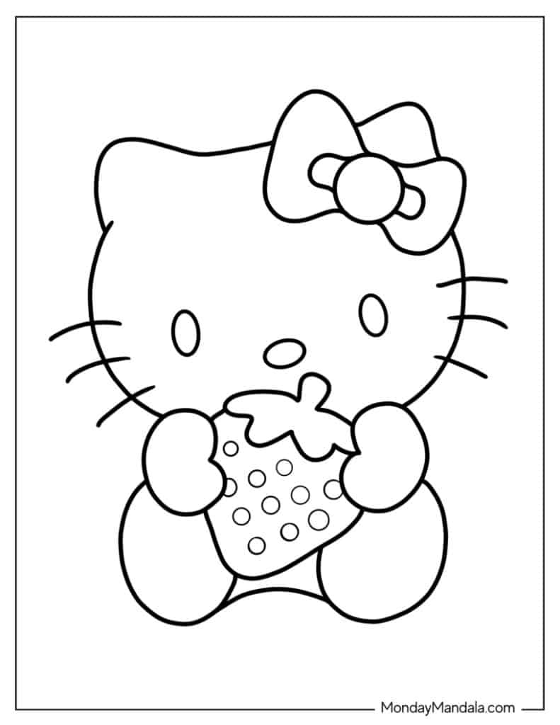 68 Hello Kitty Coloring Pages (Free Pdf Printables) with regard to Hello Kitty Stencil Printable