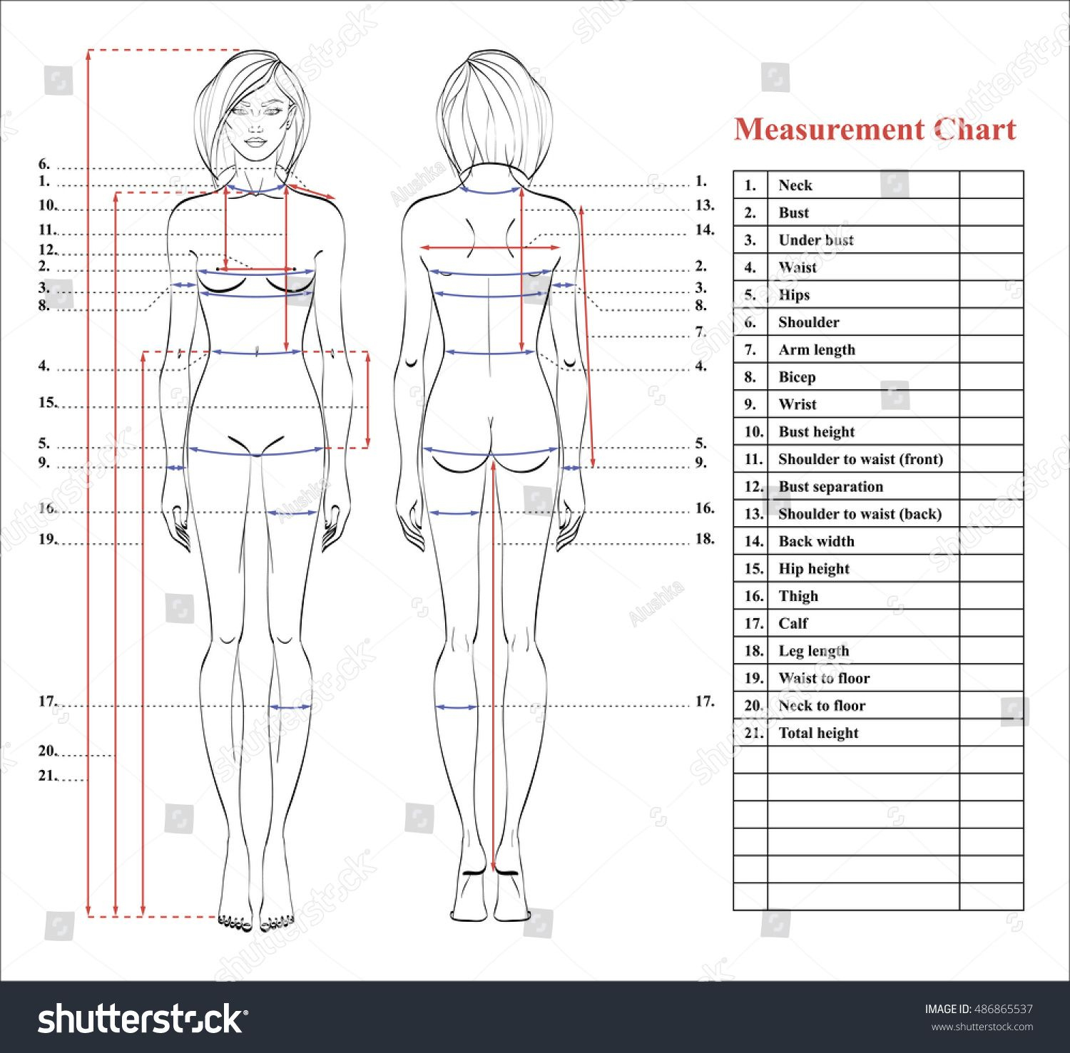 7 Body Measurements Ideas | Body Measurements, Sewing Measurements intended for Free Printable Body Measurement Chart For Sewing