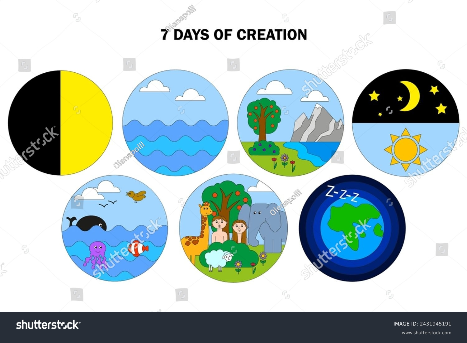 7 Days Creation: Over 63 Royalty-Free Licensable Stock throughout Printable 7 Days Of Creation Pictures