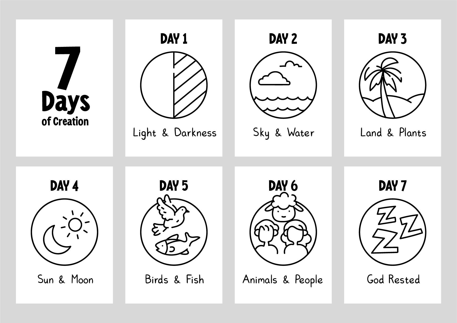 7 Days Of Creation - 10 Free Pdf Printables | Printablee in Printable 7 Days of Creation Pictures