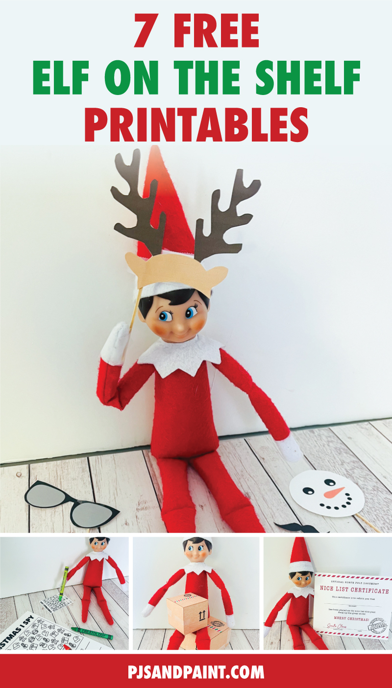 7 Days Of Free Printable Elf Props - Pjs And Paint in Free Printable Elf On The Shelf Props