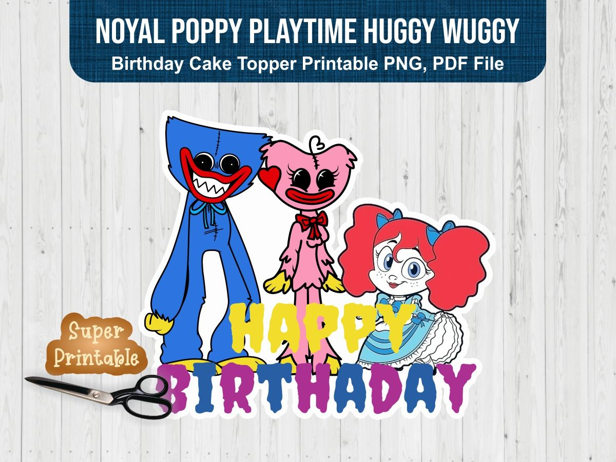 7 Huggy Wuggy Ideas | Play Time, Poppies, Topper pertaining to Huggy Wuggy Cake Topper Printable